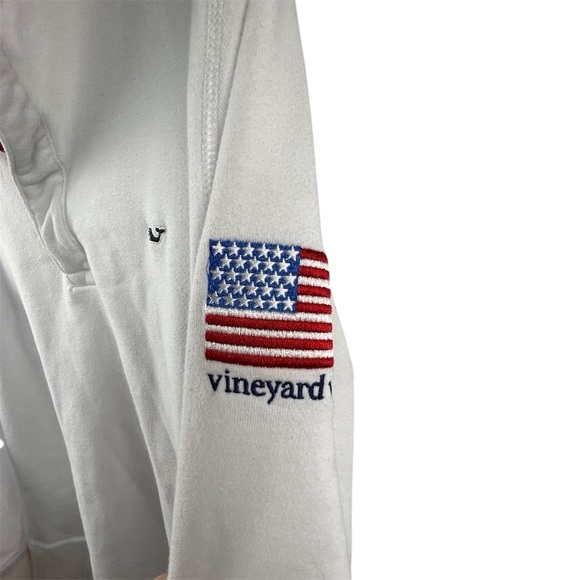 Vineyard Vines Men's S White Quarter Zip Pullover Sweatshirt Casual - Picture 7 of 11
